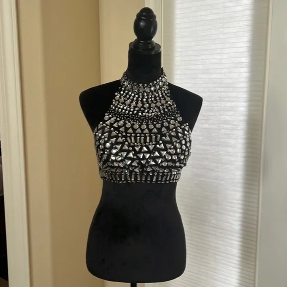 Bejeweled‎ Halter Crop Top